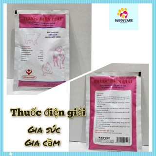 THUỐC ĐIỆN GIẢI 100g HANVET 🐷🐔🐄 Giải nhiệt – Chống mất nước – Hồi sức nhanh – Bổ sung vitamin thiết yếu