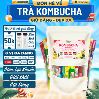 [VỊ MỚI] 50 gói Trà Kombucha Detox Mix 8 Vị Lợi Khuẩn Giữ Dáng Đẹp Da Chính Hãng