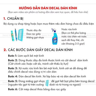 Decal mờ dán kính 3d không keo K35