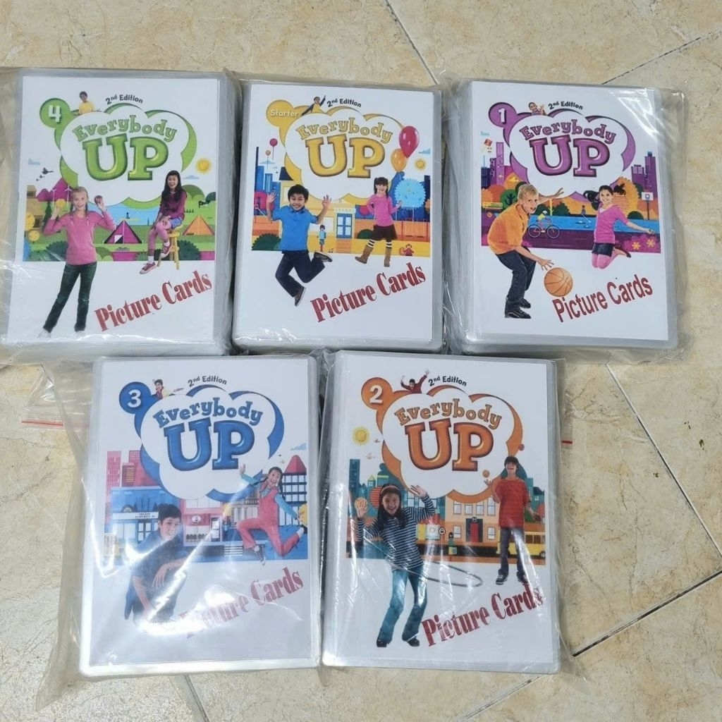 Flashcard Everybody Up Starter, 1,2,3,4,5 (Ép Plastic, 2 mặt, Khổ A5)
