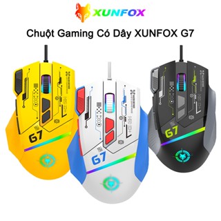 Chuột Gaming Có Dây RGB XUNFOX G7 Hỗ Trợ Macro Có App - 1000HZ - 7000FPS