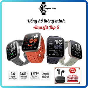 Amazfit Bip 6 - 46mm | 340 mAh| GPS | Nghe gọi Bluetooth - Hàng chính hãng