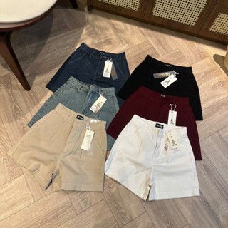  THE QUẠO - Quần Short Jeans Nữ Lưng Cao Xếp Ly Bốn Màu S2003_620 
