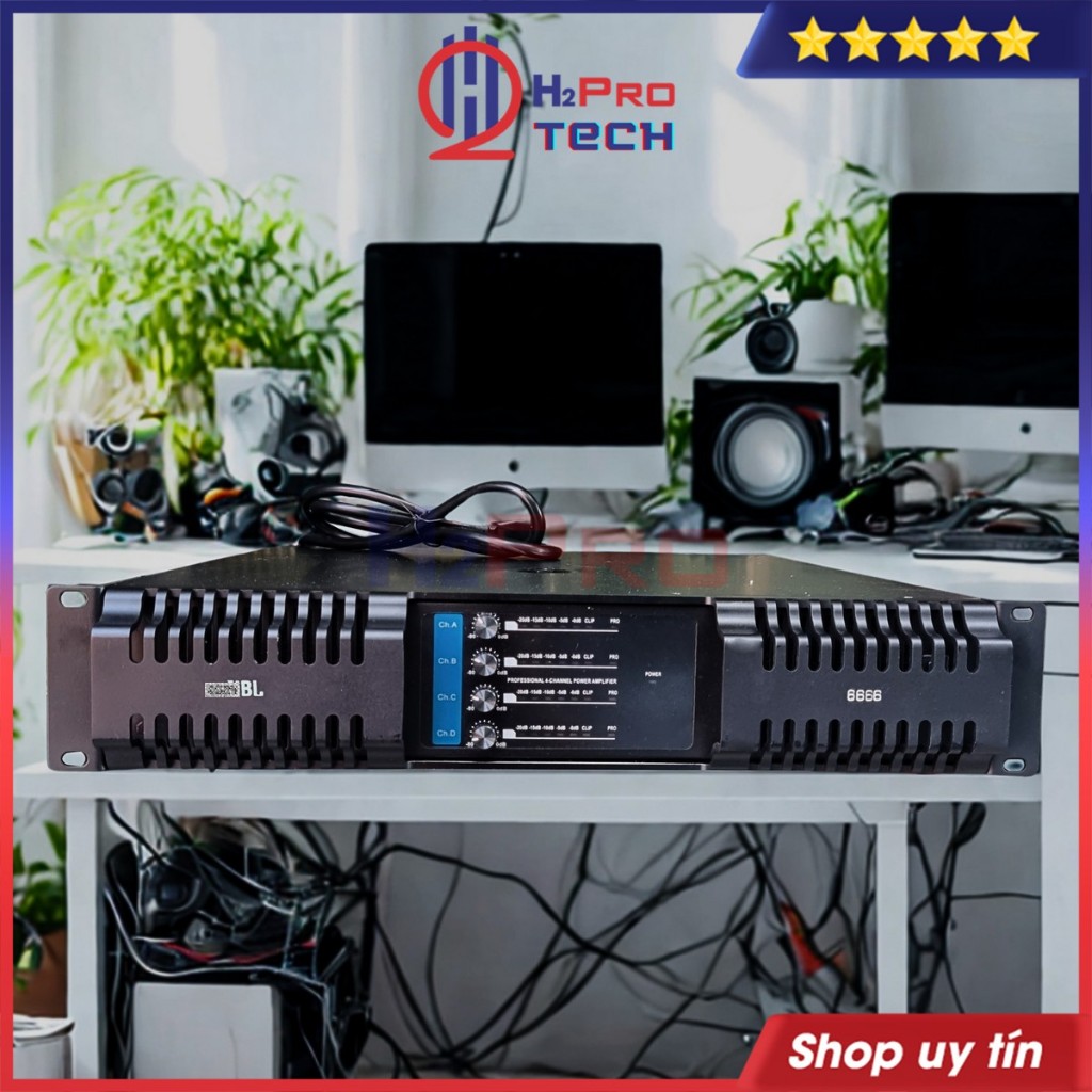 Cục Đẩy 4 Kênh 80 Sò Lớn JB 6666 4x1500W - Nguồn Xuyến, Đẩy Công Suất 4 Kênh Cao Cấp Sự Kiện