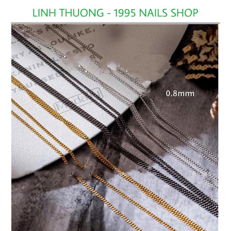 ldây xích  trang trí móng, dây xích nail