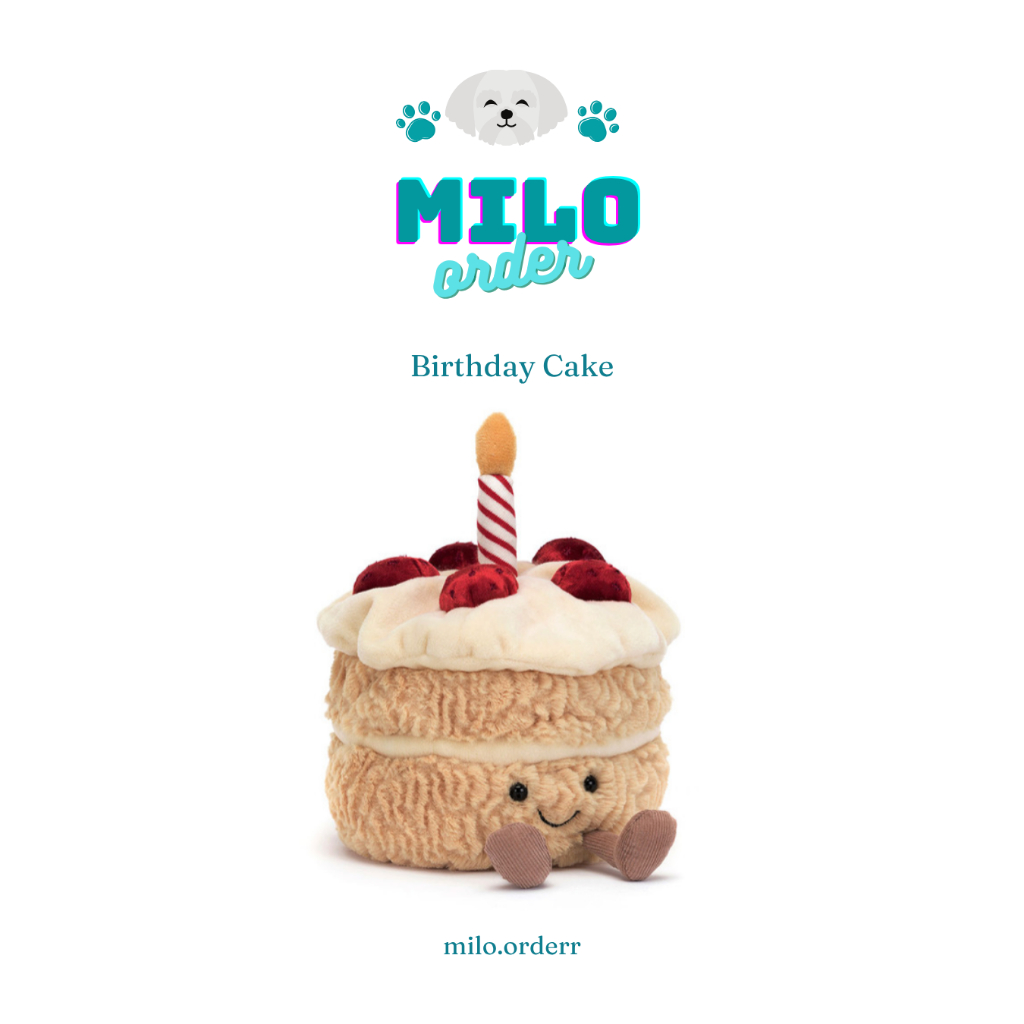 (CÓ SẴN) Jellycat Birthday Cake gấu bông bánh sinh nhật