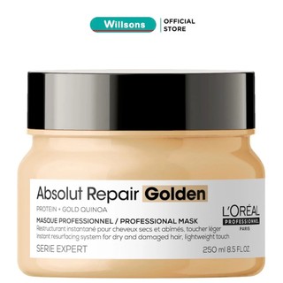 Dầu hấp nhũ vàng phục hồi hư tổn toàn diện L’Oréal - Loreal Absolut Repair Golden 250ML