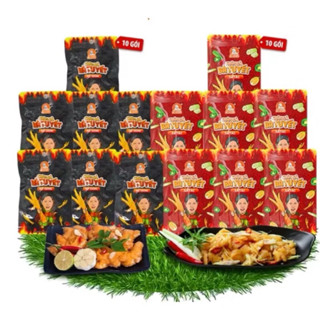 Chân Gà Bà Tuyết Rút Xương Đen & Đỏ Xả Tắc Siêu Ngon 1 Bịch 20 Chiếc Hương Vị Đặc Trưng Thơm Ngon