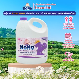  Nước Giặt Xả Komo Hương Hoa Cỏ Phương Đông Can 3 Lít Hàng Việt Nam GIá Tiêu Dùng Việt cho em bé trên 6 tháng 