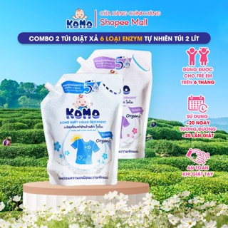  Combo 2 Nước Giặt Xả Hương Hoa Cỏ Phương Đông và Hương Hoa Biển Tuyết Túi 2 Lít dùng cho em bé >6 tháng 