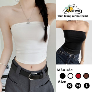  Áo ống trơn basic form dài ôm body phong cách sexy Áo quây cúp ngực nhiều màu dễ phôi đồ chất vải mềm mát 