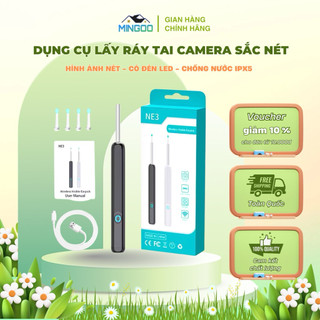 Dụng Cụ Ngoáy Ráy Tai Camera , Dụng cụ lấy ráy tai NE3 có gắn camera nội soi đa năng hình ảnh sắc nét