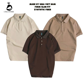 Combo 3 Áo Polo TRƠN Nam UMA, Áo Thun Nam Cổ Bẻ Chất Liệu Cá Sấu Cao Cấp Mát Mẻ Mùa Hè