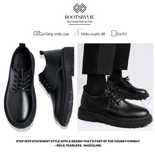 [HOẢ TỐC] ⚜️ ARES BOOTS ⚜️ Giày Bốt Basic V3 Da Trơn, Giày Đốc Nam Da Mềm, Đế Cao Khâu Thanh Lịch (Tăng Chiều Cao) - V3