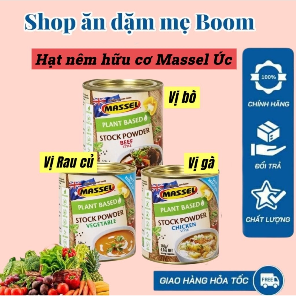 Hạt nêm hữu cơ Massel của Úc 168gr