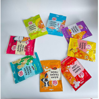  COMBO Mix Vị Bánh Tráng Trộn Gói 20-23g Vị Gà Quay Rong Biển Chanh Sả Sa Tế Tôm Bò Phô Mai Bánh Tráng Ăn Vặt 