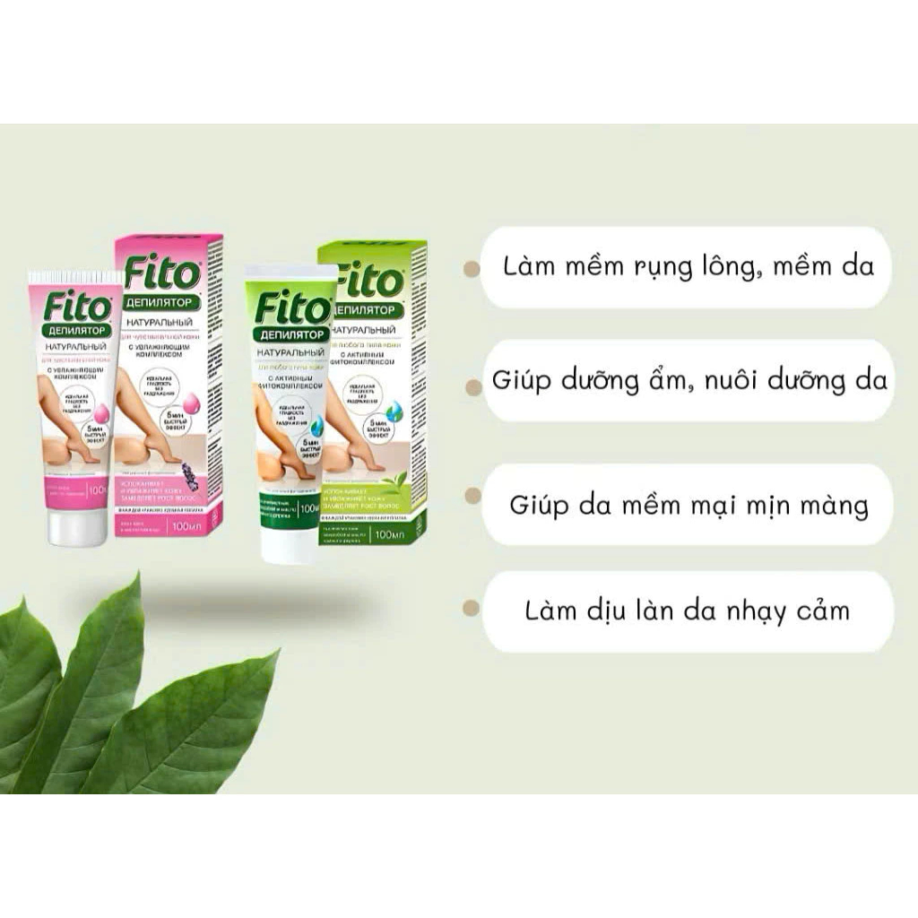 Kem Tẩy Lông Fito Nga 100ml Làm Sạch Dịu Nhẹ Từ Lô Hội Và Dầu Hoa Oải Hương | BigBuy360 - bigbuy360.vn