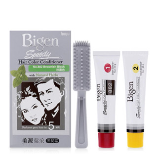 Thuốc nhuộm tóc phủ bạc Bigen Speedy No.882 màu đen nâu – Nhanh 5 phút, có lược chải, không mùi hắc
