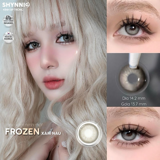  1 CẶP LENS  CẬN TỪ 0-6 ĐỘ  XÁM TÂY giãn 14.2MM hợp makeup tone DOUYIN nối mi - SHYNNIE LENS 💗 