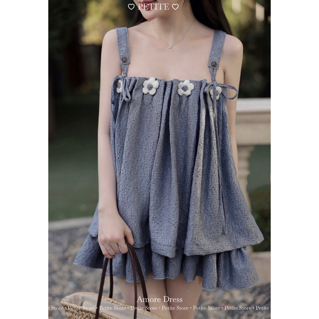 Petite Váy thun hoa Amore Dress 2 màu