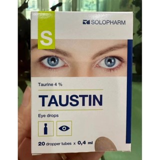 TAUSTIN 4% (hộp 20 ống x 0.4ml) dưỡng mắt nhân tạo không chất bảo quản giúp bổ sung nước mắt nhân tạo cho mắt, giảm khô