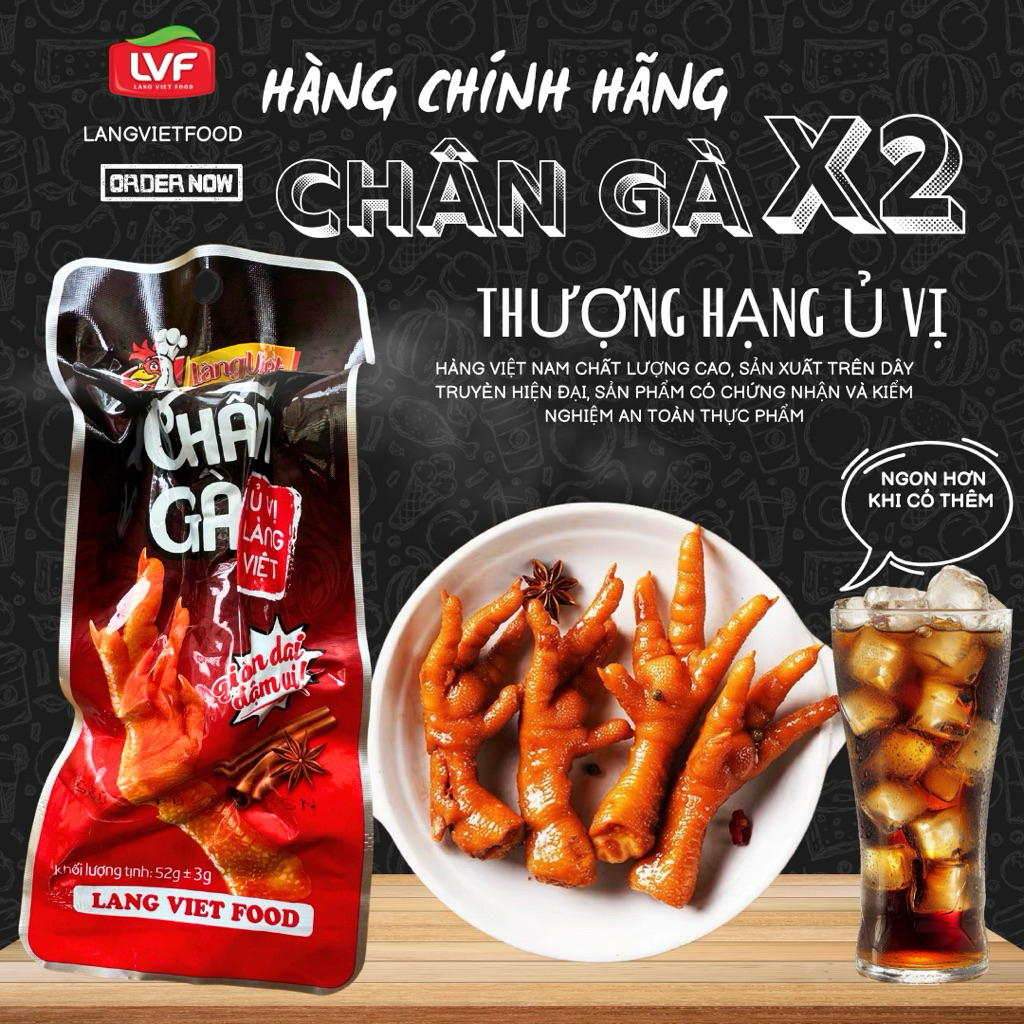 COMBO 20 CHÂN GÀ Ủ VỊ X2 CHÂN /1 BỊCH