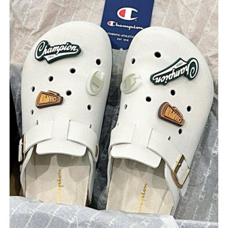 Giày sục lười Champion bigsize nam nữ màu trắng êm nhẹ đế bằng , Dép sục sandal thời trang cao cấp luxury hè 2025
