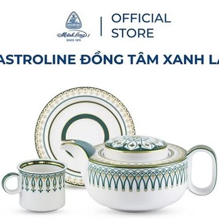 bộ ấm trà Đồng Tâm Xanh Lá sứ Minh Long 0.4L - bộ ấm trà sứ Minh Long