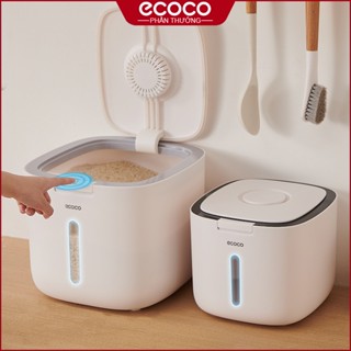 Thùng Đựng Gạo Nhà Bếp ECOCO Loại 5 và 10 Kg Tặng Kèm Cốc Đong, Chống Thấm Chống Ẩm Chống Mối Mọt