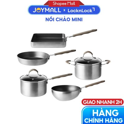 Nồi chảo LocknLock nhôm chống dính mini Handycook, Hàng chính hãng, không dùng trên bếp từ - JoyMall