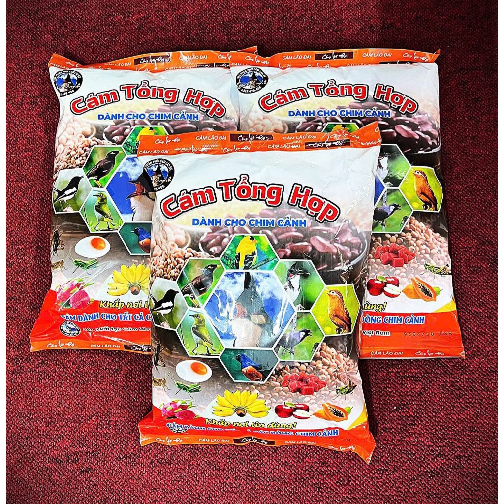  Combo 3 gói cám tổng hợp lão đại 1 kg siêu rẻ giá hời cho các loại chim 