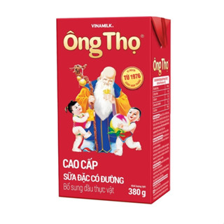 Hộp giấy sữa đặc Ông Thọ Đỏ có đường 380g