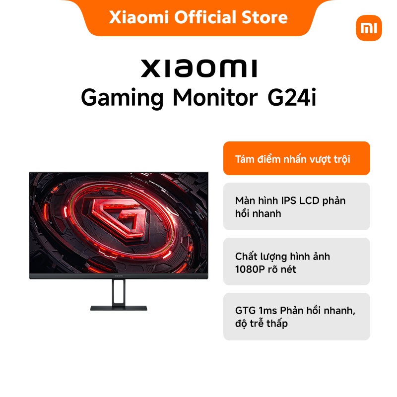Màn hình máy tính Xiaomi Gaming Monitor G24i | Tám điểm nhấn vượt trội | Màn hình IPS LCD phản hồi n