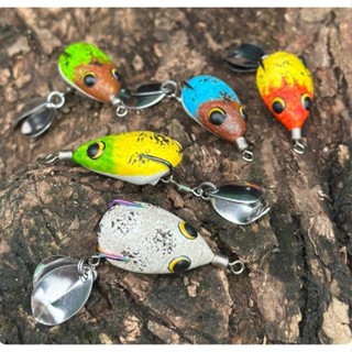 Nhái hơi TL37 lưỡi tian chì đúc nặng 6g 2 thìa, 2.7cm