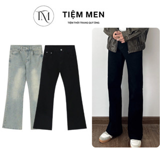  Quần jean ống loe cạp cao quần ống loe nam phong cách năng động và khỏe khoắn TIỆM MEN 096 