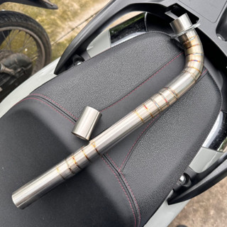 Cổ Pô 304 (Size TO 32) cho SIRIUS 110xc hàn lắp pô zin Sirius (kèm khâu nối)