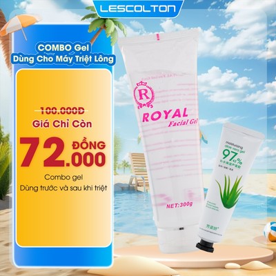 Sản phẩm dùng cho máy triệt lông Lescolton cặp gel bôi trước và bôi sau khi triệt lông