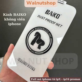 Kính cường lực iPhone không viền đen Baiko chính hãng | Có màn loa | Full dòng X – 17 Pro Max | Chống trầy – Phủ nano 