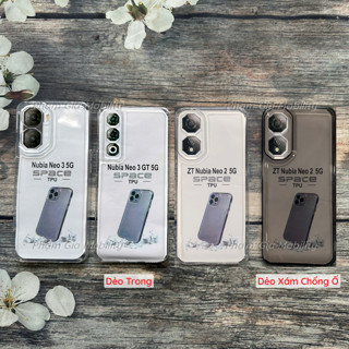 Ốp lưng ZTE Nubia Neo 3 Neo3 GT 3GT 5G/Neo 2 (Neo2 gaming) dẻo trong suốt, dẻo xám chống ố cao cấp bảo vệ cam bền đẹp