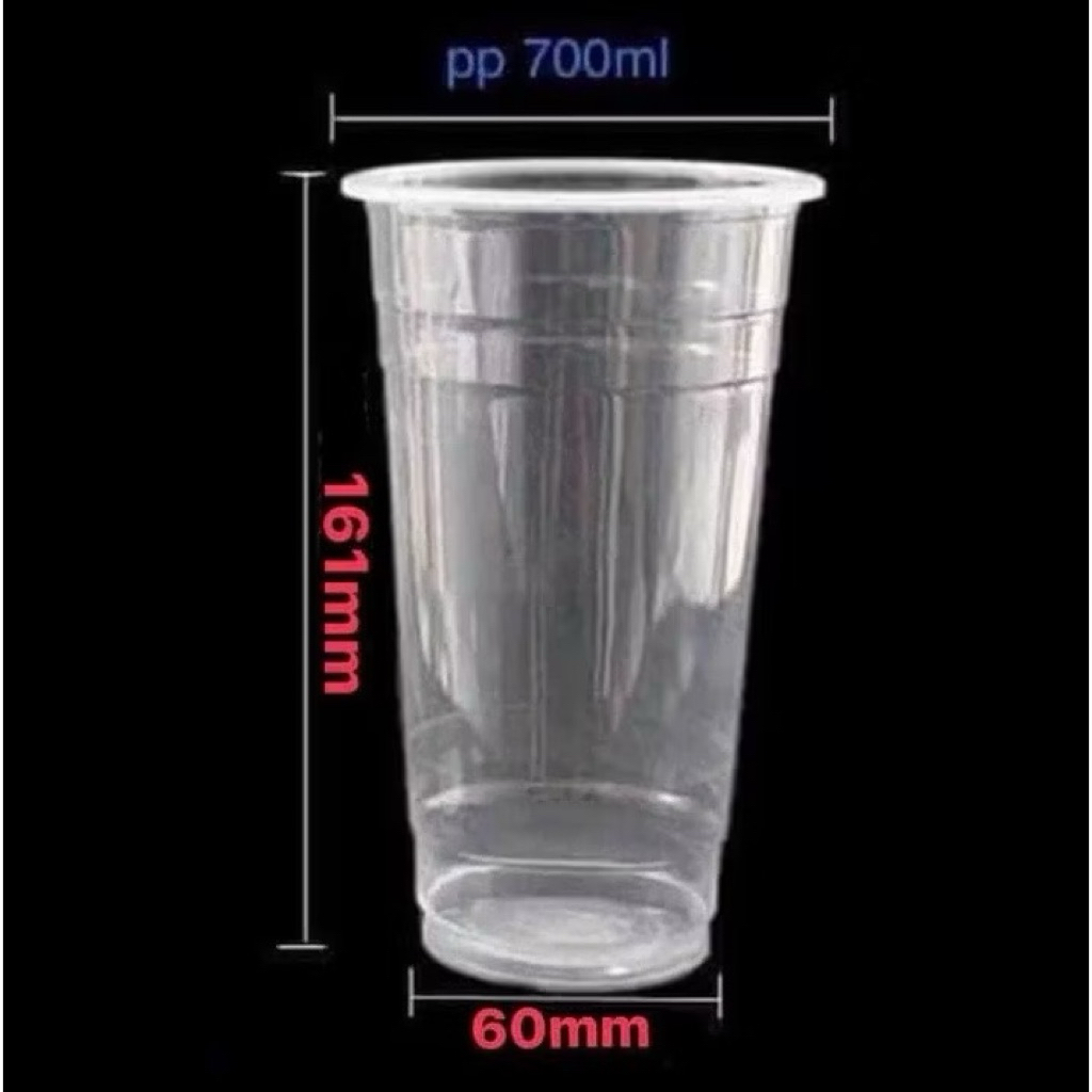 Sỉ 1000 ly 700ml, 650ml nhựa PP, nhựa cứng đóng trà sữa, trà chanh