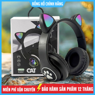 Tai Nghe Mèo 23M / P47M / P47  Bluetooth Chụp Tai, Headphone Tai Mèo Dễ Thương Có Mic, Âm Bass Mạnh Mẽ Bảo Hành 12 Tháng