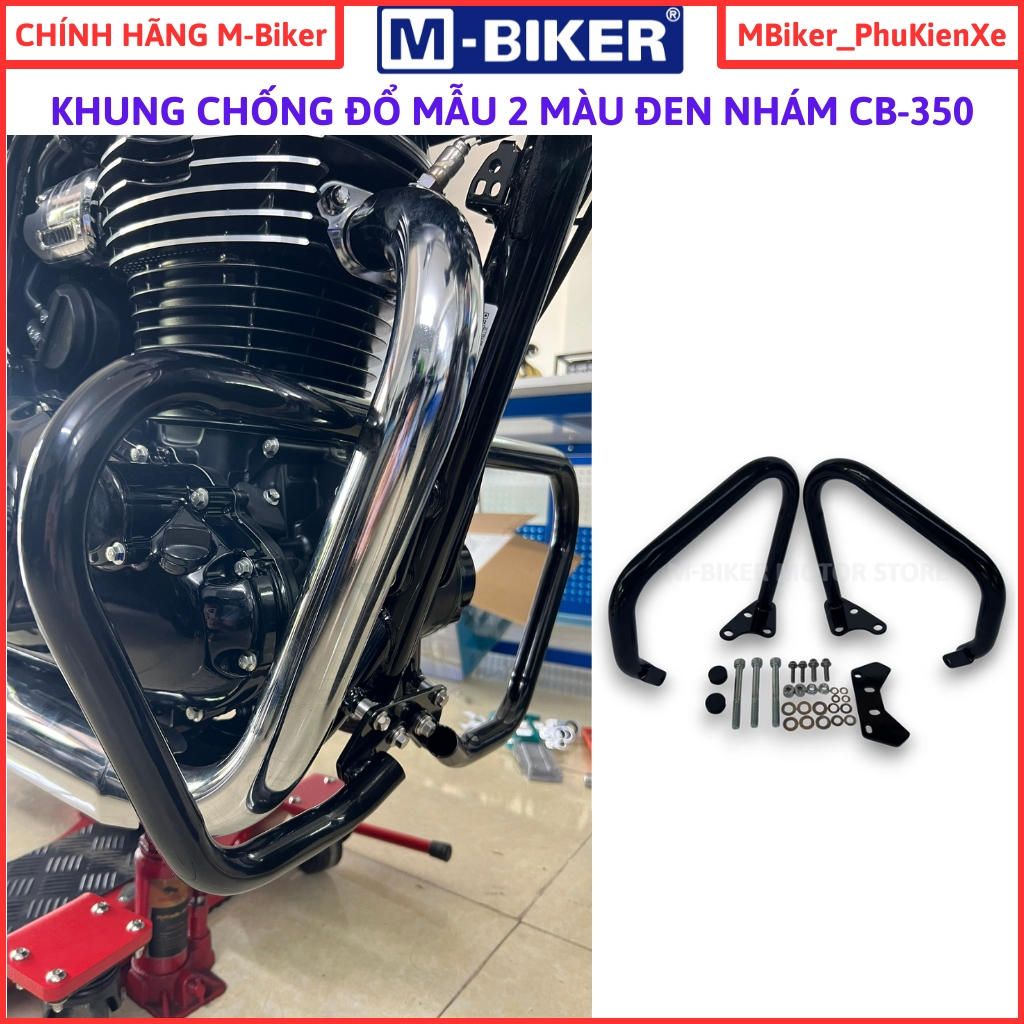 Chống đổ CB350, khung chống đổ CB350, bảo vệ lốc máy CB350, hàng chính hãng mbiker