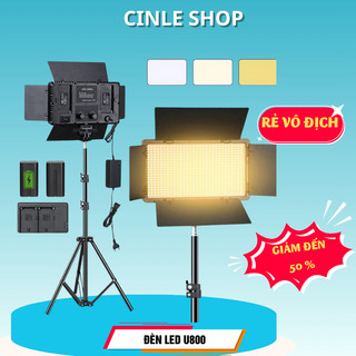 Đèn studio LED Đèn studio U800+Hỗ trợ studio chụp ảnh quay phim livestream kèm chân đèn cao cấp-BH12T