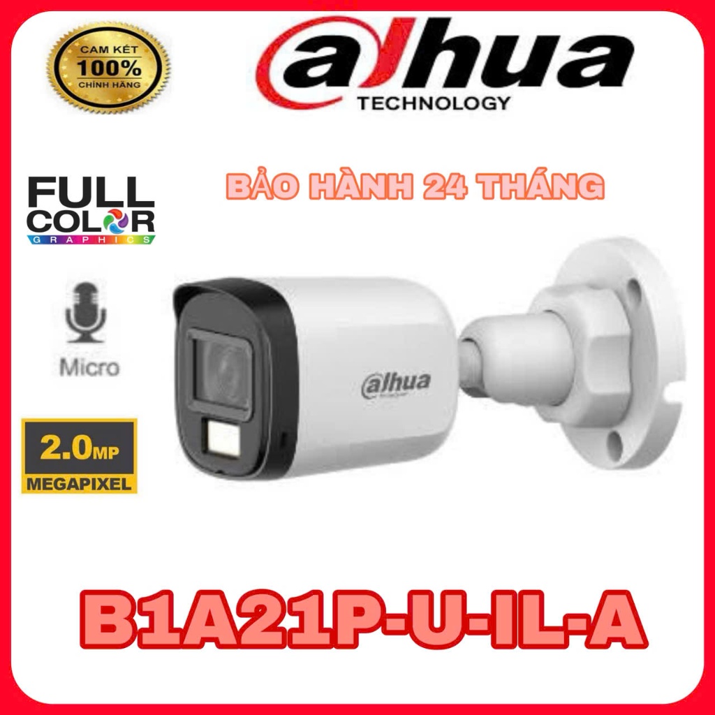 Camera HDCVI 2MP DAHUA DH-HAC-B1A21P-U-IL-A