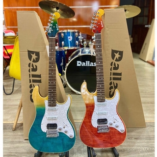 Guitar điện solo Dallas DL S2 2 màu đẹp chơi band, tặng đủ phụ kiện đàn