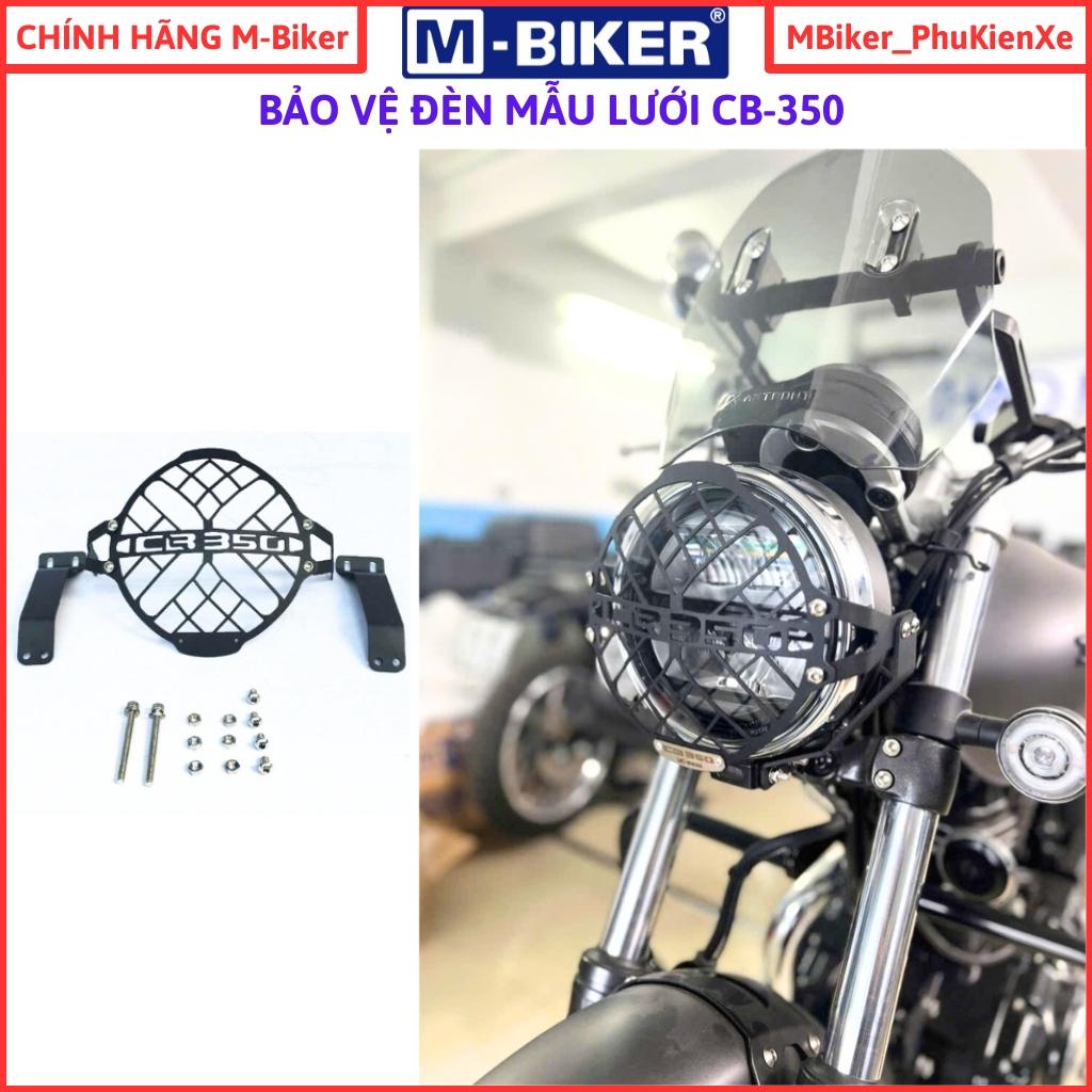 Bảo vệ đèn cb350, Che đầu đèn cb350, bảo vệ đầu đèn cb350, chính hãng mbiker