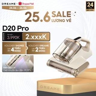 Máy hút bụi giường nệm diệt khuẩn UV, lọc bụi mịn Dreame D20 Pro - Bản quốc tế - Bảo hành 24 tháng