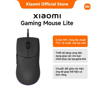  Chuột có dây Xiaomi Gaming Mouse Lite | 5 mức DPI Công tắc chuột TTC Vỏ mượt nhẹ tay cầm 