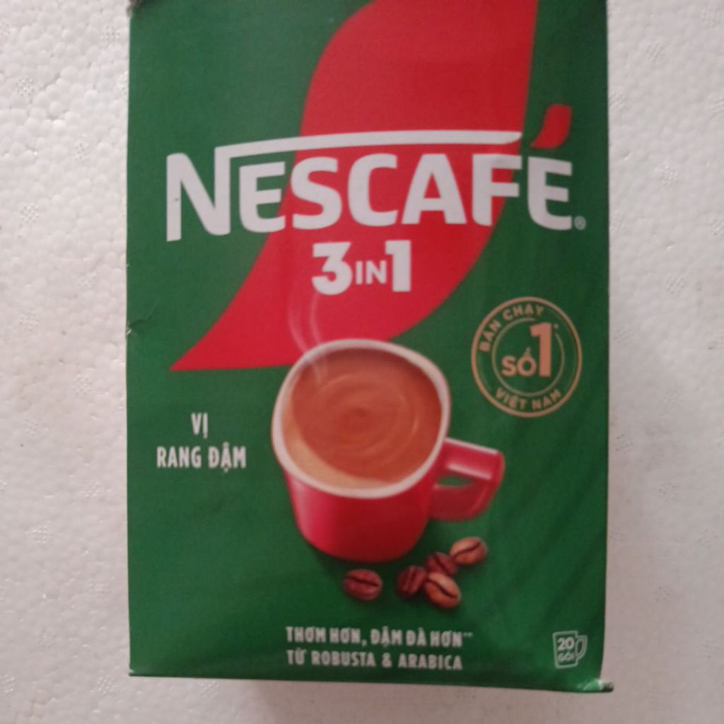 Hộp Cà Phê 20 Gói NESCAFE 3in1 ROBUSTA ARABICA