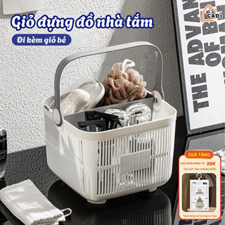  Giỏ Đựng Đồ Dùng Nhà Tắm Kèm Quai Xách GADI Đựng Mỹ Phẩm Đa Năng-Giỏ Đựng Đồ Vệ Sinh Cá Nhân Chất Liệu Nhựa PP Cứng Cáp 